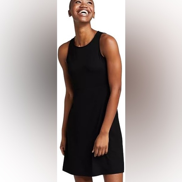 Eddie Bauer Aster Sleeveless Empire Waist Dress Black Size Medium - Picture 2 of 9